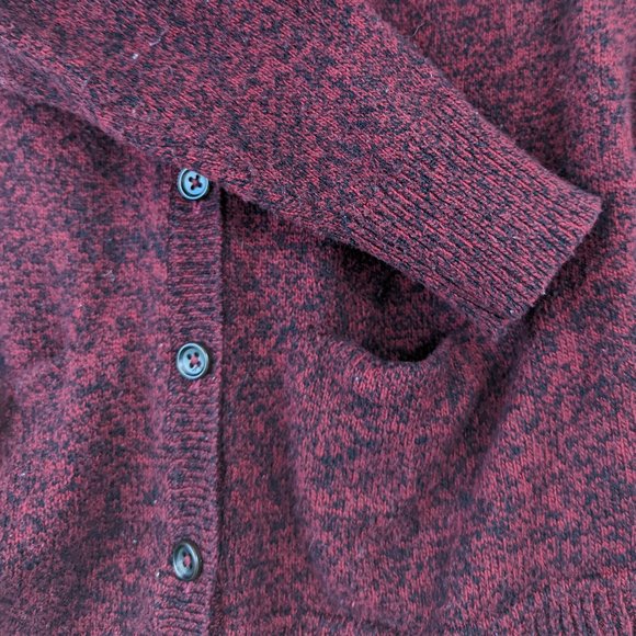 Madewell Landscape Burgundy Cardigan Size Extra Small - Picture 10 of 12